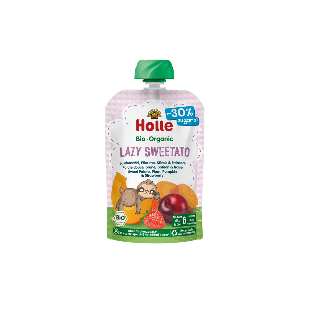 Holle Lazy Sweetato – Pouch Sweet Potato, Plum, Pumpkin & Strawberry 100 g - Organic Shop USA