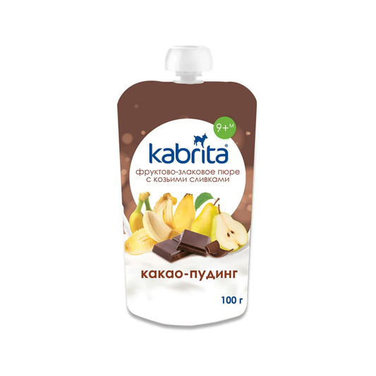 Kabrita Cocoa Pudding With Fruit, Cereal And Goat Cream 100 g - Organic Shop USA