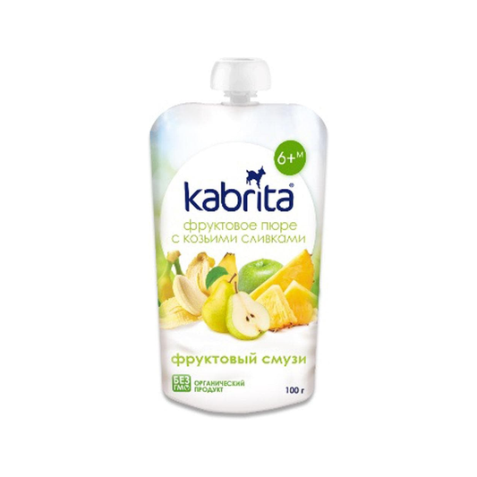 Kabrita Fruit Smoothie And Apple Puree With Sweet Goat Milk Cream 100 g - Organic Shop USA