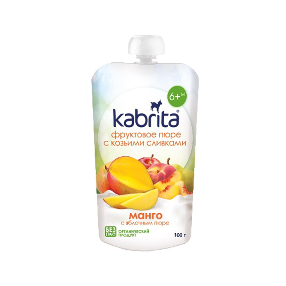 Kabrita Mango And Apple Puree With Sweet Goat Milk Cream 100 g - Organic Shop USA
