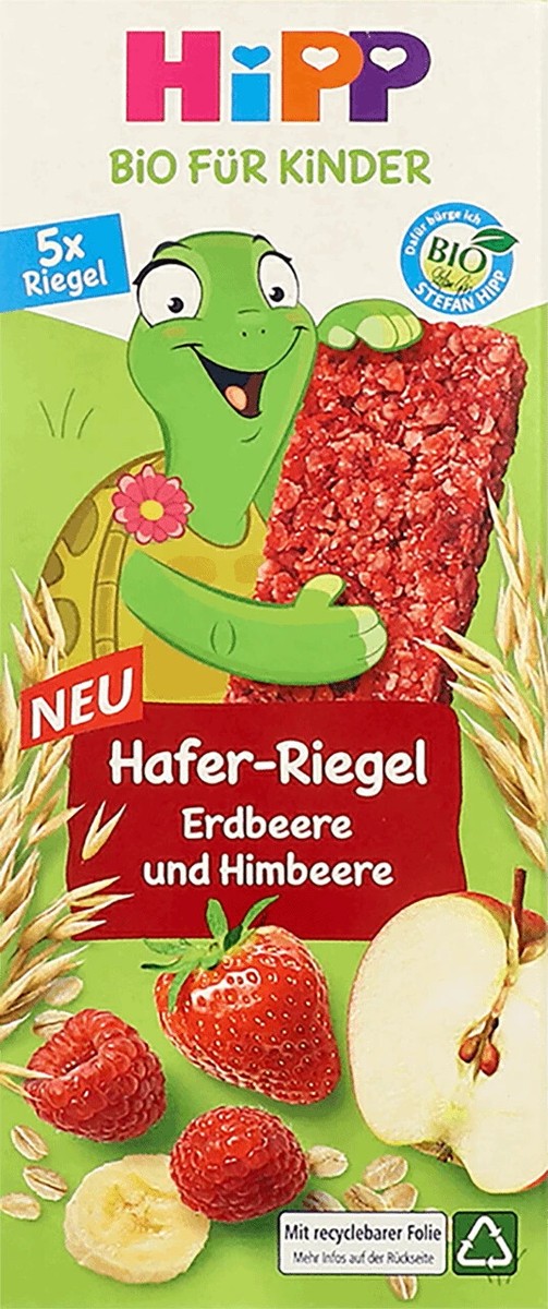 HiPP Organic Strawberry Raspberry Oat Bar (5x20 g) 100 g